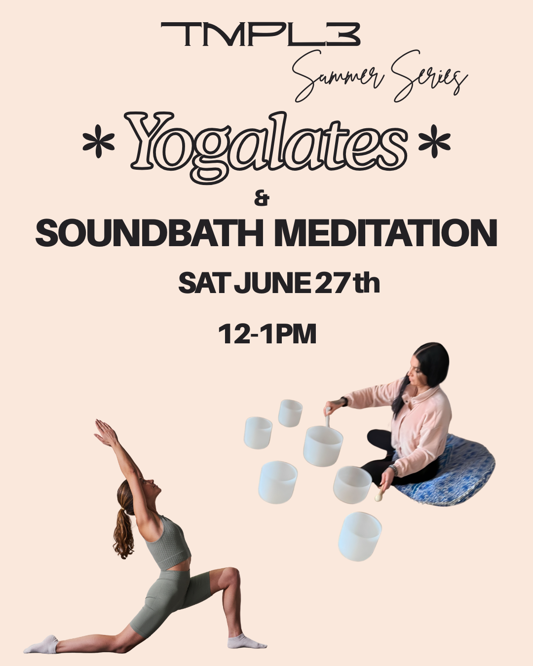Yogalates + Sound bath Meditation